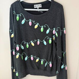 Wildfox Glow-in-the-Dark Christmas Lights Sweatshirt